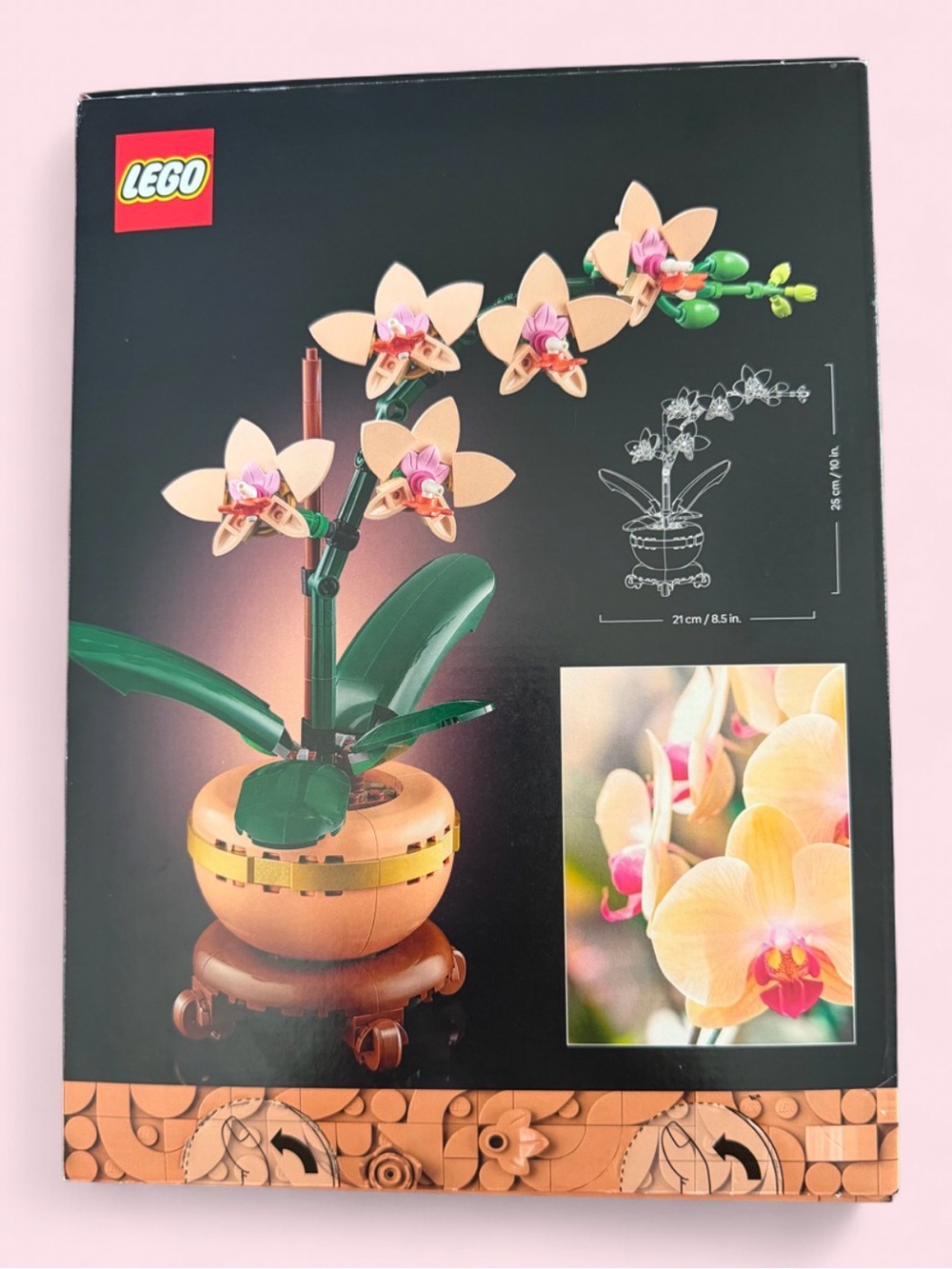 NEW & UNUSED LEGO Botanicals Mini Orchid - Cream, Pink & Green - Picture 2 of 2